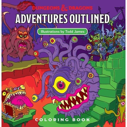 Wizards Of The Coast D&D: Adventures Outlined Coloring Book 3 Wizards Of The Coast D&D: Adventures Outlined Coloring Book