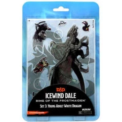 D&D Acrylic 2D Minis: Icewind Dale Set 3 - Young Adult White Dragon